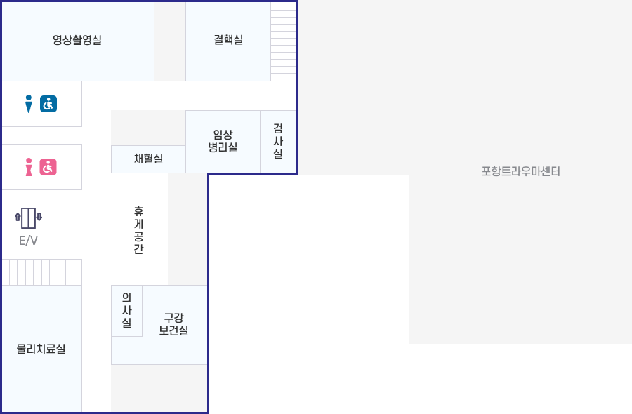 본관 북구보건소 1층 안내도 이미지
