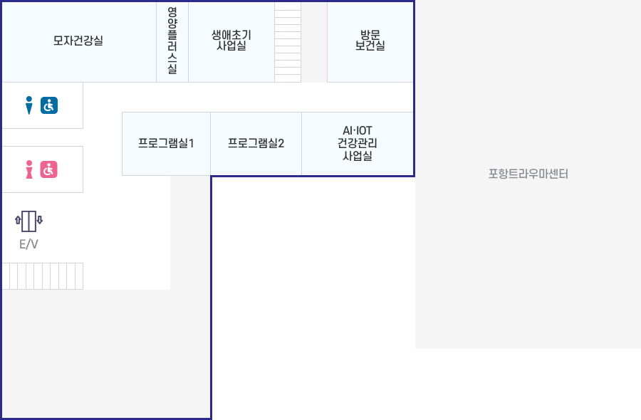 본관 북구보건소 1층 안내도 이미지