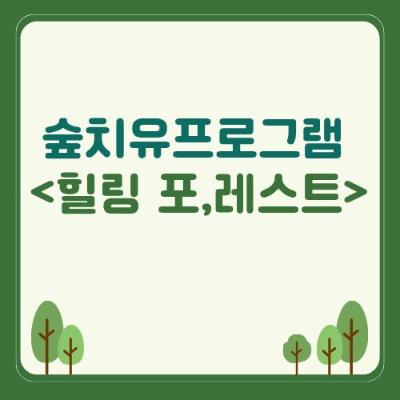 (신청마감) 2025년 숲치유프로그램 <힐링 포,레스트> 참여자 모집대표사진